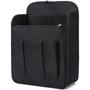 Yoillione Felt Backpack Organizer Insert for Women and Men, Large Travel Rucksack Insert with High Capacity, Lightweight Bag Organizer with Zipper Pockets (Medium, Black)