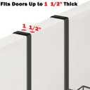 Over The Door Towel Racks, No Drill Towel Storage with Basket & Hooks, Space-Saving Multi-Functional Towel Holder for Bathrooms, bedrooms, Apartments, RVs (Matte Black, 5 Tier)