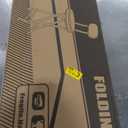 H HOMEWINS Cushioned Padded Folding Stool,1PCS 18.7-Inch Counter Height Bar Stool,Portable Folding Stool with Handle for Fishing Hiking Gardening Travel BBQ (Black)