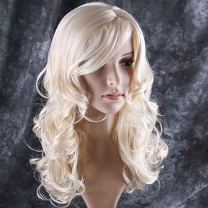 BERON 24" Stylish Blonde Wig for Women Long Curly Wavy Light Blonde Wig with Bangs Synthetic Wavy Wigs Long Wigs for Daily Party (24 Inch (Pack of 1))