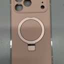 Mag-Ring Designed for iPhone 17 Pro Max Case, Liquid Silicone [Moisturizing Factor] Extreme Soft Slim Phone Case with Stand [Compatible with MagSafe] for 17 Pro Max 6.9 inch Men Women, Pink