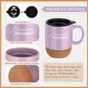 Sayglossy 4 Pcs Thank You Gifts Set for Men Women Teacher CNA Week Puple Employee Appreciation Notebook Inspirational Coffee Mug Scented Candle Ballpoint Pen for Team Office Coworker Nurse Volunteer