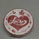 50Pcs Valentines Day Plates Party Supplies - Red Heart and Love Dessert Paper Plates for Anniversar, Wedding, Valentine's Day Party Decorations