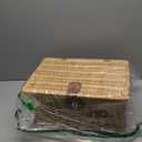 Woven Storage Basket with Lid Organizer for Books Magazines and Household Items Wicker Container for Desktop and Home Easy to Clean and Reusable, 
Light Brown