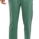 NORTHYARD Men's Yoga Casual Sweatpants Cotton Athletic Lounge Pants Open Bottom Loose Exercise Straight Leg Pant with Pockets (Green, S)