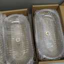 Perthlin 2 Pcs Ramadan Trays with Lid Metal Gold Eid Mubarak Plates Ramadan Moon Candy Dish Table Decorations Food Serving Tray Islam Muslim AlFitr Cookie Storage Container for Eid Party Supplies