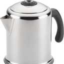 Farberware 47053 Classic Stainless Steel Yosemite 12-Cup Coffee Percolator, 12 Cup Coffee Maker, Silver (12 Cup - Clear Knob)
