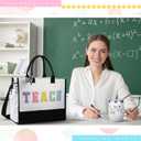 Paterr Teacher Appreciation Gifts Set Thank You Best Teacher Tote Bag & Tumbler End of Year Appreciation Gifts for Women(Cute Style)