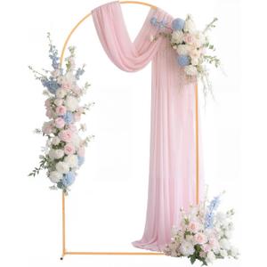 VEVOR Arch Backdrop Stand, 7.2 x 4 ft, Stable Structure, Easy Assembly, 1 Set Gold Metal Arch Backdrop Stand for Wedding, Birthday Party, Graduation, Holiday Celebration, and Ceremony Decoration