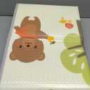 XVISHX Baby Play Mat, 74 x 50 Inch Play Mat Perfect for Use Baby Playpen, Foldable Baby Foam Playmat for Floor, Portable Waterproof Activity PlayMats for Babies, Infants and Toddlers (Beige)