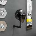 PEI Motorcycle Accessories Helmet Holder, Metal Hat Rack, Wig Storage Holder Display Stand, Helmet Hanger Rack Wall Mounted Hook for Coats