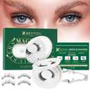 KEYYOU Reusable Magnetic Eyelashes 2 Pair with Applicator No Glue Needed 3D Natural Magnetic Lashes, Easy to Apply & Long Lasting for Daily Use & Events(A06+A09)