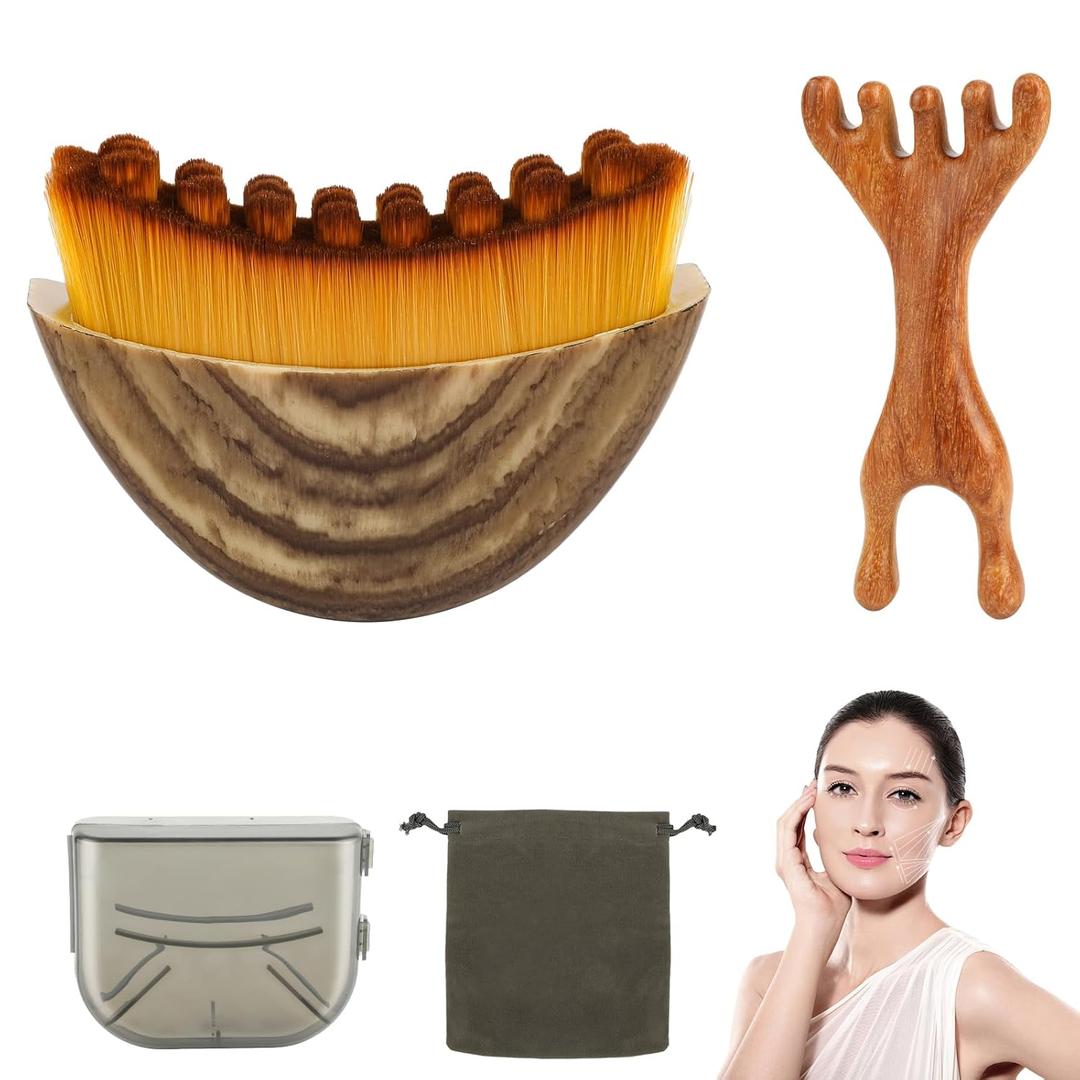 Lymphatic Contour Face Brush, Lymphatic Drainage Brush for Face, Ergonomically Designed to Fit The Skin Precisely and Relieve Fatigue (1PCS)