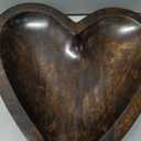 S.B ARTS Wooden Bowl Heart Shaped Wood Bowl, Rustic Centrepiece for Dining Table, Serving Snack Bowl Extra Large Mango Wood Serving Dish