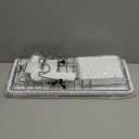 Small Dish Drying Rack, Compact Dish Drainer for Kitchen Counter, with Adjustable Back Slots, Space-Saving for Small Kitchens, White