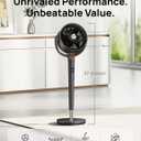 DREO Fan for Bedroom, 120 Oscillating Standing Fans, Quiet Floor Fan with DC Motor, 100ft Pedestal Fans for Room, 9 Speeds, 4 modes, 20dB, 120 Manual Vertical, 37-42" Adjustable Height, 9H Timer