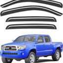 Tape-on Window Rain Guards for Toyota Tacoma 2005-2015 Double Cab | Extra Durable, Window Visors, Vent Visors, Window Deflector, Vent Shades, Car Accessories-4PCS