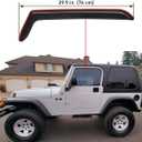 Lightronic Extra Durable Clip-on in-Channel Auto Vent Window Visor, Fits 1997-2006 Jeep Wrangler (TJ) 2-Doors, UV Protection Rain Guard, Original Wind Deflector, No-Drill Install, Dark Smoke, 2-Pcs