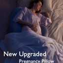 Momcozy Pregnancy Pillow, Original F Shaped Maternity Pillow for Pregnant Women with Adjustable Wedge Pillow, Full Body Support Pregnancy Pillows for Side Sleeping with Velvet Cover, Grey