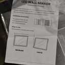 36"x60" LED Bathroom Mirror with Lights, Anti-Fog, Backlit + Front Lit, Dimmable, Led Vanity Mirror for Wall, 3 Colors, Memory Function, Shatter-Proof Tempered Glass (White)