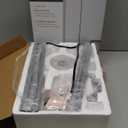 Litex Industries: Torchiere Floor Lamp in Grey Metallic with White Shade