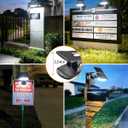 2 x LUHLEE Solar Sign Lights Outdoor, Clip On Solar Light for Real Estate Signs, 65 LED 6000K Bright White, 270° Wide Angle, IP65 Waterproof, Dusk to Dawn Auto On/Off (2)