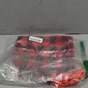 JOYIN 6 PCS Christmas Fabric Drawstring Gift Bag 19" x 14.5", Cotton Buffalo Plaid Sacks in Red and Black, Xmas Plaid Cloth Pouches for Presents Wrapping and Storage, Holiday Party Decor