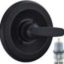 Replacement for Delta Classic 13 Series Single-Function Trim Kit, T13010 Shower Handle, Fit Delta Shower Valve R10000 Series, Matte Black (Cartridge Included)