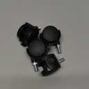 1.5in Caster Wheels Set of 4, Heavy Duty Casters with Brake, Swivel Plate Castors Pack of 4, Low Noise PU Plastic Material Wheels, Universal Caster for Cabinet Bookshelf Trolley, Black