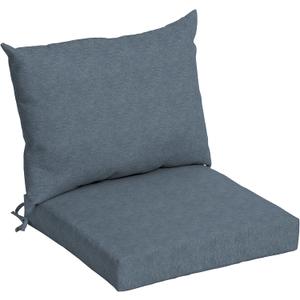 Arden Performance Outdoor Cushion Set, 21 x 21, Patio Cushion, Rain-Proof, Fade Resistant, Denim Alair