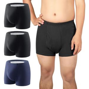 Carer Incontinence Underwear for Men Washable Incontinence Boxer Briefs 3 Pack Leak Proof Underwear for Men Cotton Reusable Incontinence Underwear with Extended Pad Front & Rear 280ML (Medium) (2 Black/1 Blue) Carer Incontinence Underwear for Men Washable Incontinence Boxer Briefs 3 Pack Leak Proof Underwear for Men Cotton Reusable Incontinence Underwear with Extended Pad Front & Rear 280ML (Medium) (2 Black/1 Blue)