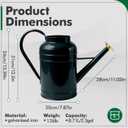 Galvanized Iron Watering Can for Indoor Plants, Bowl Watering Cans for House Plant Garden Flower, Long Spout Water Can for Outdoor Watering Plants 8.71L 2.3 Gallon Gold