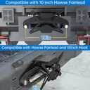 Universal Flip-Up License Plate Mount for 10" Hawse Fairlead Front License Plate Mount Bracket Compatible with Pickup Truck Off-Road Car RV Bumper Fairlead Winch License Plate Mount