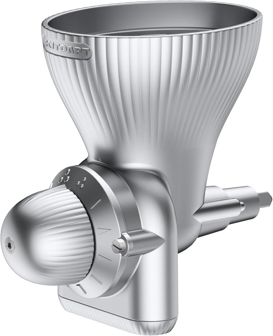 All Metal Grain Mill Attachment for KitchenAid Stand Mixer with 12 Grind Level Flour Mill, Grain Mill Attachment Fit for Grinding Wheat, Corn, Oats, Buckwheat,Millet and Other Cereals All Metal Grain Mill Attachment for KitchenAid Stand Mixer with 12 Grind Level Flour Mill, Grain Mill Attachment Fit for Grinding Wheat, Corn, Oats, Buckwheat,Millet and Other Cereals