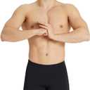 Arena Men's Team Colors Solid Swim Jammer MaxLife Athletic Swimwear Pool Training Swimsuit Competitive Swimming Bathing Suit (30, Black/White)