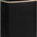 DOKEHOM 160L Extra Large Laundry Hamper with Lid, 2-Section Double Laundry Basket with Removable Mesh Liner Bags, Collapsible Clothes Sorter for Family, Bedroom, Laundry Room, Black