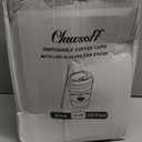 Clawsoff 100 Pack 16 oz Coffee Cups with Lids, Disposable To Go Paper Coffee Cups with Sleeves and Stirring Sticks for Hot/Cold Drinks Office Home Shop Event (Black)