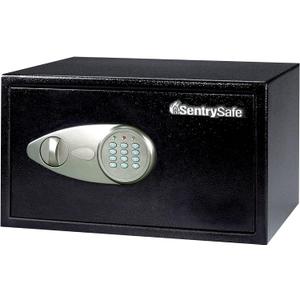 SentrySafe Shelf Safe with Digital Keypad Lock, Steel Safe with Interior Lining and Bolt Down Kit for Money, Jewelry, Documents, 0.98 Cubic Feet, 8.9 x 16.9 x 13.6 Inches, X105