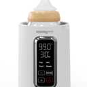 MOMYEASY Fast 2-Minute Baby Bottle Warmer - Steam Heating for Breastmilk & Formula, Fits All Bottles, Precise Temp Control with Timer, Auto Shut-Off (White & Black)
