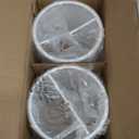 LAMPWELL KETTE Clip-on Pleated Fabric Lamp Shades for for Table Chandelier Wall Lamp,Set of 2,Small Drum,5.4"5.4"H5.2",TC fabric,Handmade,Modern Trendy Decorative,ONLY FOR CANDLE BULB,White