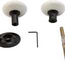White Porcelain Knob Set for Rim Lock – Vintage Charm for Doors, Durable Iron Build, Perfect Fit for Restoration, Comfortable Grip, Ideal for Bedrooms & Closets