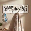 4 Hooks Nautical Sea Turtle Wall Decor Towel Hooks Wall Mounted Rack Turtle Nautical Decorative Summer Hanger DIY Coat Robe Key Holder Modern for Bathroom Entryway Home Decoration