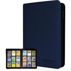Premium Trading Card Binder 9 Pocket - 360 Cards Holder Album with Premium PU Leather, Durable Zip Binder for Sports Cards, TCG, MTG, Baseball & Gaming Card Collection(9 Pocket)