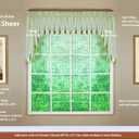 Today's Curtain, Silhouette Stripe Sheer Swag 38", Sage, 60" W x 38" L
