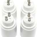 4-Pack GU10 to E26/E27 Lamp Holder Base Heat Resistant Material LED Light Converter Adapter Bulb Holder Accessory (White)
