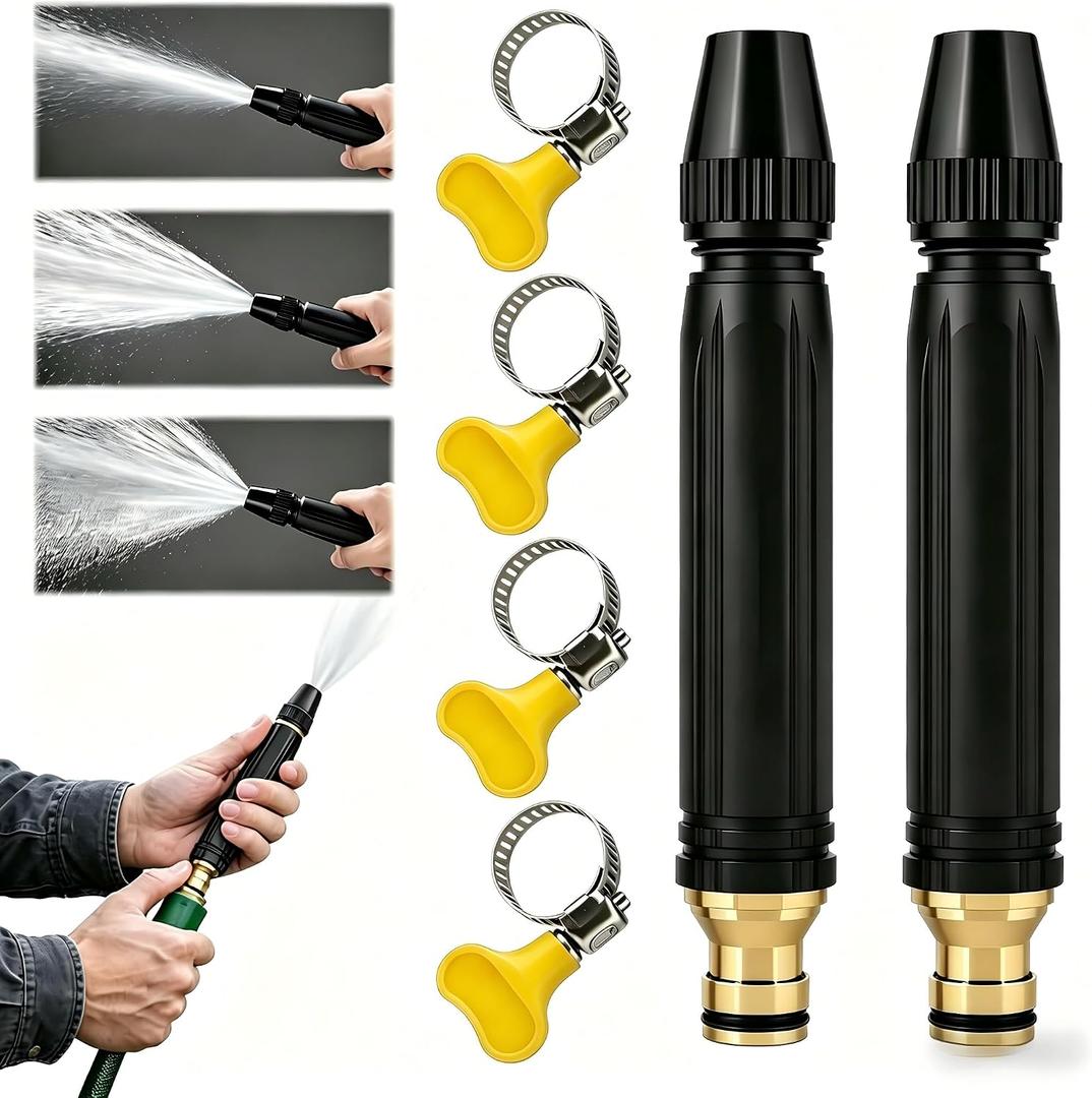 Home High-Pressure Car Washer Gun with Booster Nozzle,High Pressure Hose Nozzle,360 Adjustable Hose Nozzle,for Watering Plants and Vegetables, and Car Washing