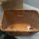 Bike Basket, Handmade Rattan Bicycle Baskets, Front Bike Baskets for Women’, Retro Style Bike Baskets for Adult Bikes, Brown
