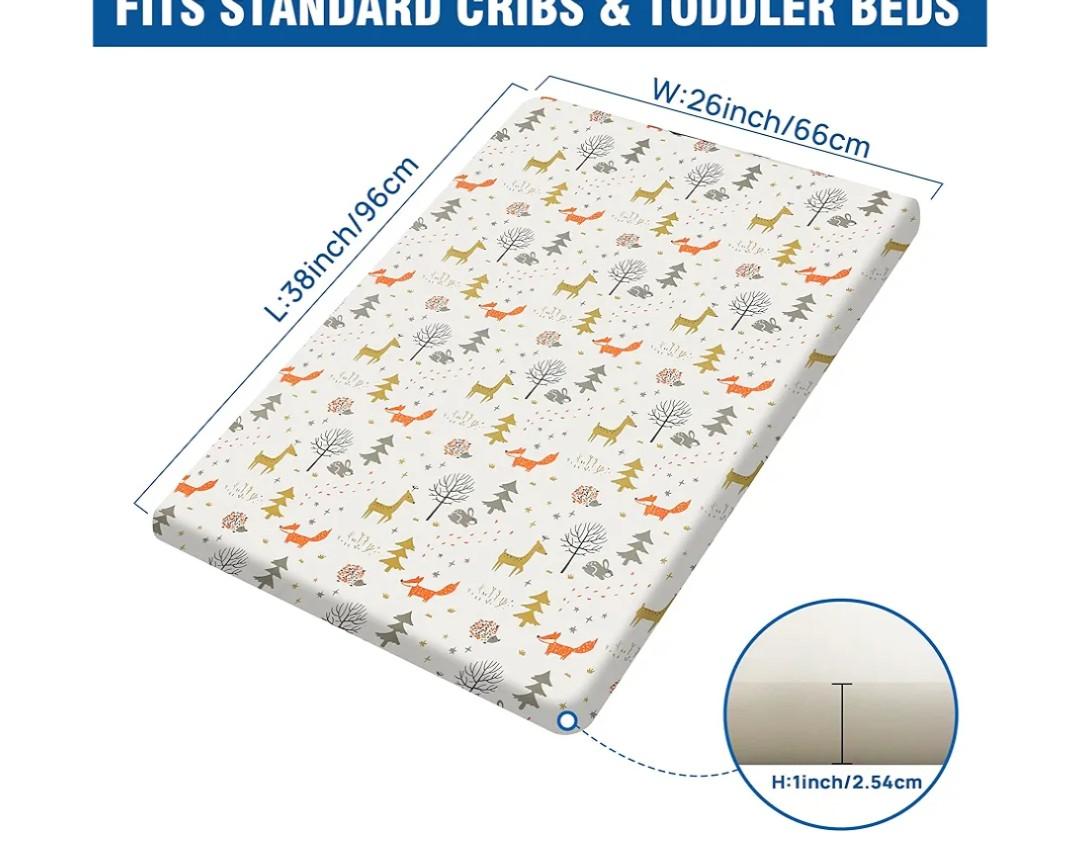 HAVEN Pack and Play Mattress| Waterproof and Portable Mattress for Baby| Dual-Sided Foam with Animal Printed Cover| Playpen Crib Mattress (38"x26"x1")| Breathable Mattress for Toddler and Lil Baby|