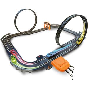 Slot Car Race Track Sets, Race Tracks for Kids Ages 4-8 | 1:64 Scale Cars, Race Car with 4 High Speed Cars, Electric Slot Car Race Track Sets, Remote Control Car