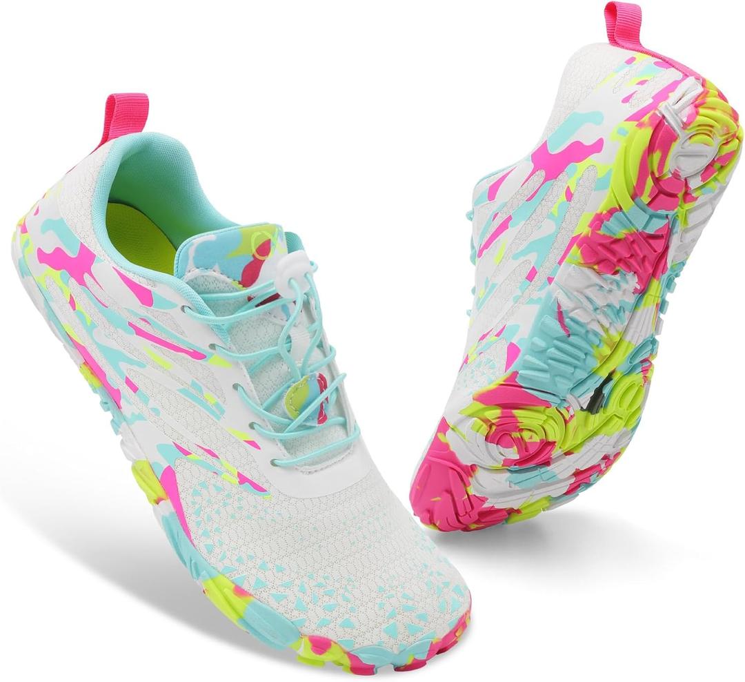 XIHALOOK Hiking Shoes for Women Quick Dry Pool Beach Surfing Kayaking Snorkeling Shoes for Water Aerobics White Color, 6.5 Women/ 5 Men